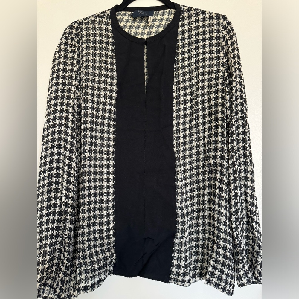 Lanvin black and white blouse